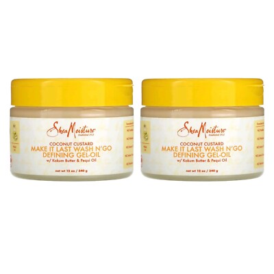 Shea Feuchtigkeit Definierend Gel-Öl Kokosnuss Pudding 12 oz/340g (2er Pack)