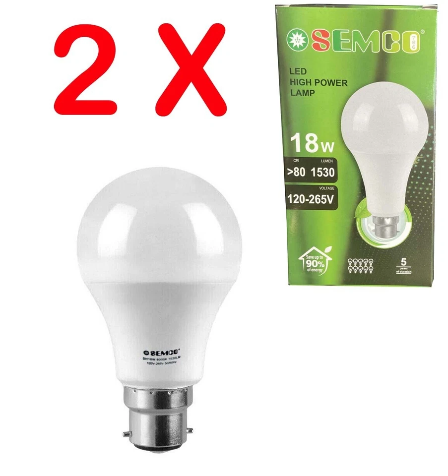18W =180W LED HIGH POWER COOL WHITE B22 BAYONET CAP LIGHT BULB ENERGY SAVER LAMP - Image 3 of 4