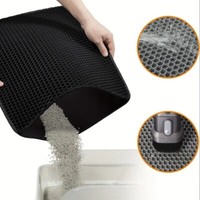 Double Layer Cat Litter Mat Trapping Honeycomb Soft Waterproof Kitty Litter Mat 8