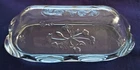 Vintage Anchor Hocking Savannah Clear Glass Floral Pattern Butter Dish with Lid