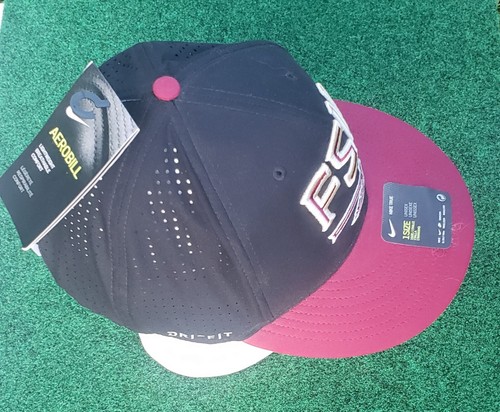 Nike True Dri Fit Black Vapor Florida State Seminoles Aerobill Baseball Hat Cap - Picture 2 of 12
