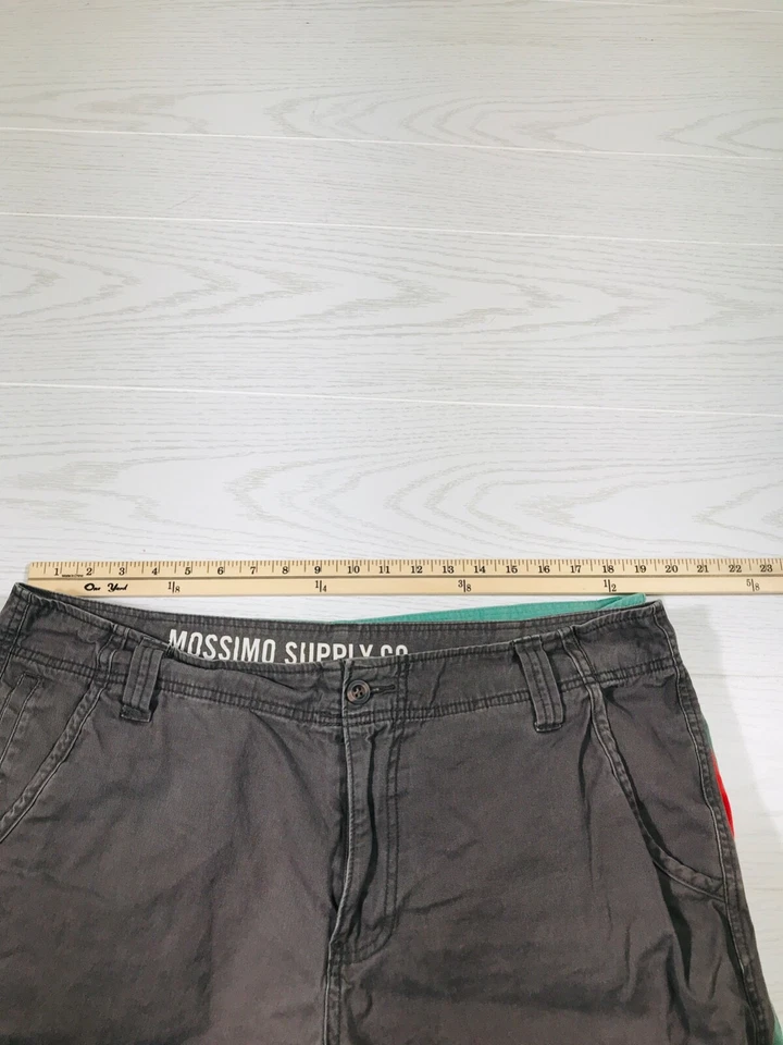 Mossimo Pantalones Cortos Para Hombre 38 Rojo Gris Verde Lona Chino Algodón Senderismo Y2K Lote De 3 Foto 3 de 4