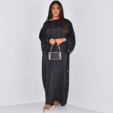 Dubai Women Muslim Maxi Dress Evening Kaftan Loose Oversize Caftan Ramadan Gown