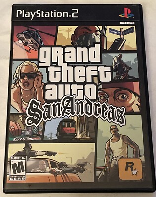 Grand Theft Auto San Andreas PS2 PlayStation 2 Complete CIB + Map