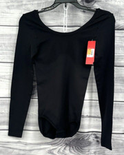 SPANX LONG SLEEVE THE BASE BODYSUIT Women's Size Small BLACK NEW WITH TAGS 