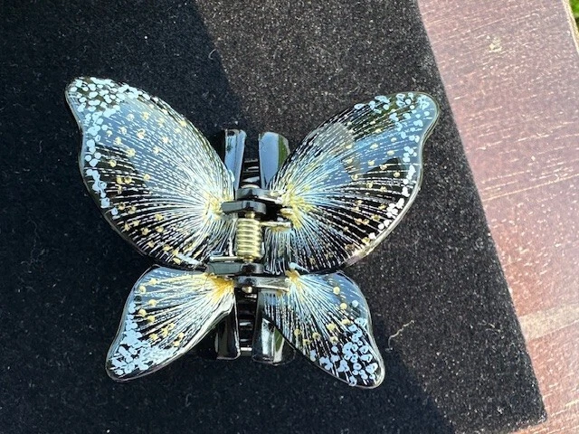 Nuevo Precioso Pinza para el Cabello Mariposa Pintado Hecho a Mano Accesorios para el Cabello Vendedor de EE. UU Foto 2 de 4