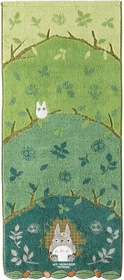My Neighbor Totoro Cotton Face Towel 34×80cm (Forest Tunnel) Studio Ghibli Neu