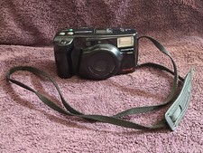 Olympus AZ-230 Superzoom 35mm Film Camera Black W Case Battery Tested