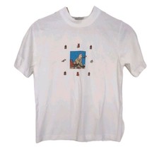 Official Tintin T-Shirt XS Youth Ottokars Sceptre Moulinsart Boxed White GUC B8