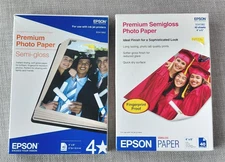 Epson Premium Photo Paper Semi-gloss Pack of 2 80 Sheets Total S041982 NEW