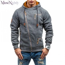 Men's Athletic Warm Soft Fleece Zip Up Sweater Jacket Hoodie Pullover Sweatshirt