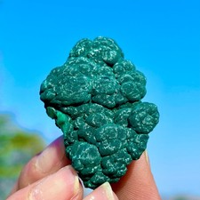 34G Natural VELVET Malachite cat's eye specimen crystal rough mineral-Congo