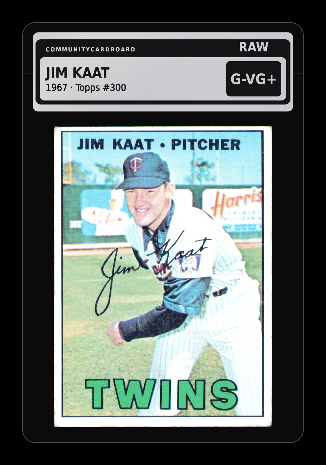 1967 Topps #300 Jim Kaat Minnesota Twins - Raw Card
