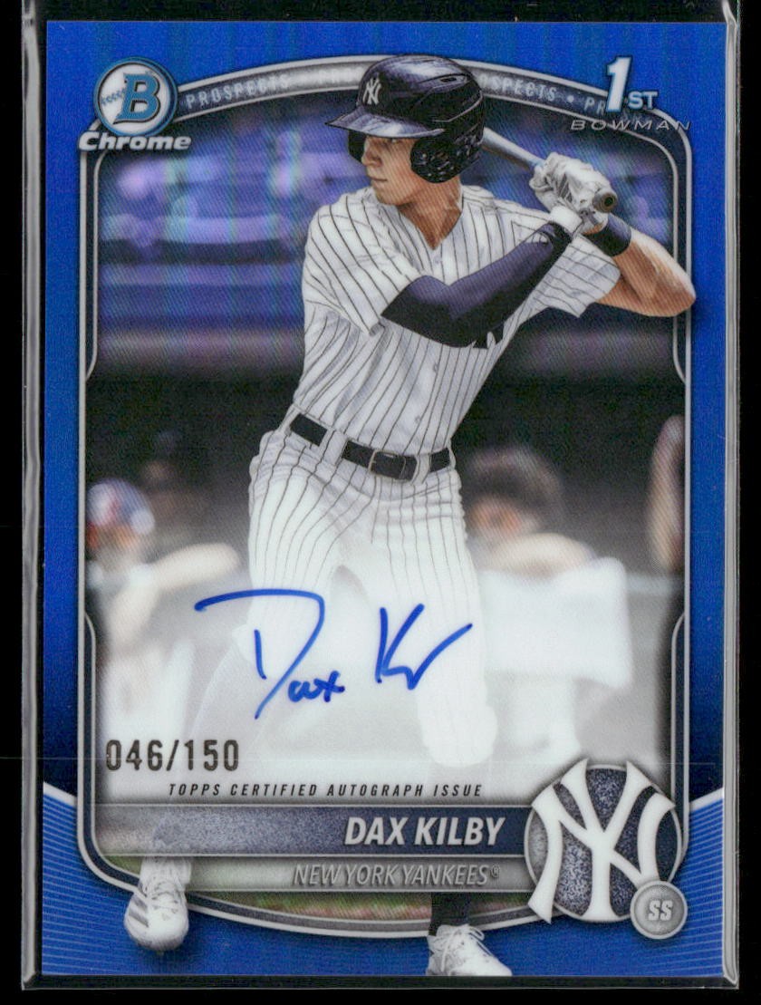 2025 Bowman Draft #CPA-DK Dax Kilby Chrome Prospect Auto Blue Refractor #/150