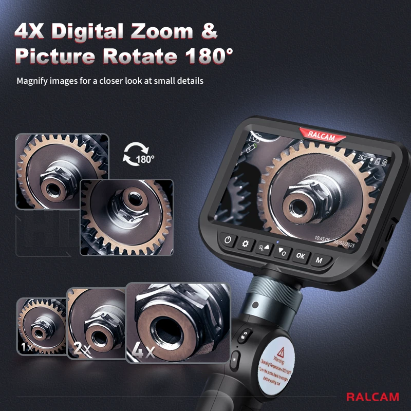Ralcam двойной объектив шарнирный бороскоп 5 «эндоскоп осмотра камеры 5 футов полу - Изображение 2 из 4