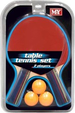 Table Kit de Tennis 2 Lecteur Ping Pong Pagaies & Balles Intérieur Extérieur Kit