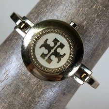 Tory Burch Reva Women TBW4045 Dress MOP Gold Bangle Quartz 27mm Watch 6 1/2"