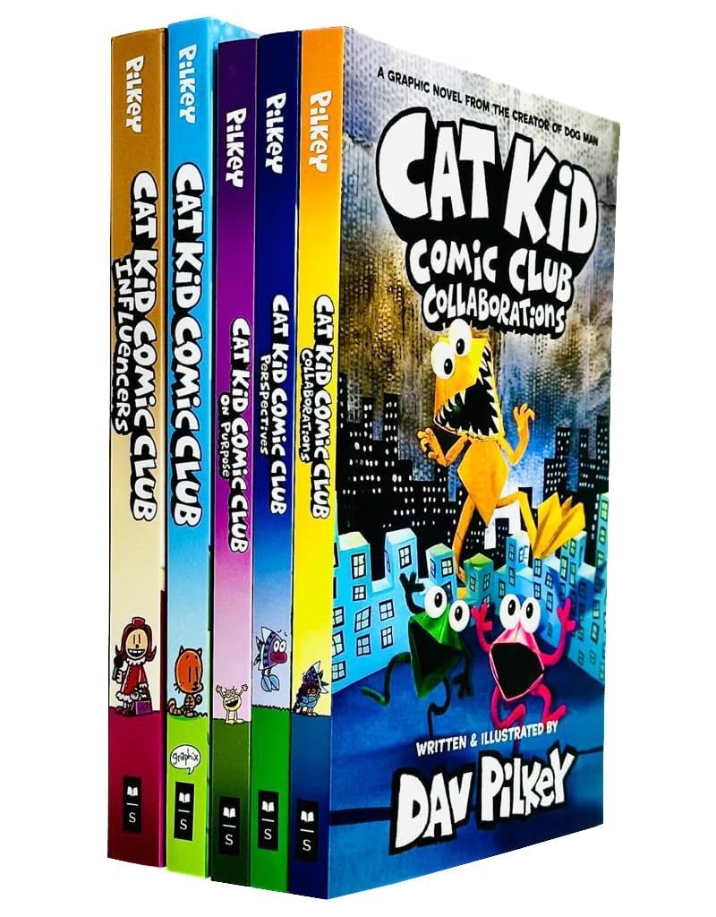 Dav Pilkey Cat Kid Comic Club Series 1 - 5 Books Collection Set Influencers - Image 10