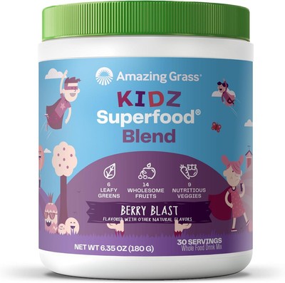 Amazing Grass Kidz Superfood: Organic Greens, Fruits, Veggies, Beet Root Powder