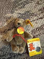 Vintage Steiff Orig Teddy Bear 0202/10 Brown 4 Jointed all tags