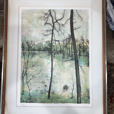 ARTIST BERNARD GANTNER ORIGINAL LANDSCAPE COLOR ETCHING SIGNED NUMBERED 135/275