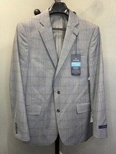 Stafford Classic Fit Coolmax Ecomade 42 Reg, Gray Blazer