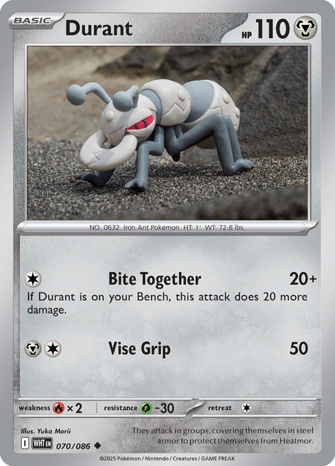 Durant - 070/086 - Uncommon (Near Mint) White Flare - Metal Pokémon