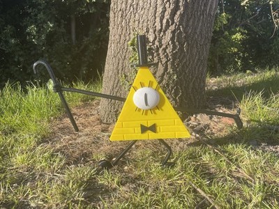 15 Zoll große Bill Cipher Gravity Falls Cartoon Statue Figur 3d - Lewisonic