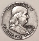 1959-D FRANKLIN HALF DOLLAR - Circulated - Very Fine - #3564EB