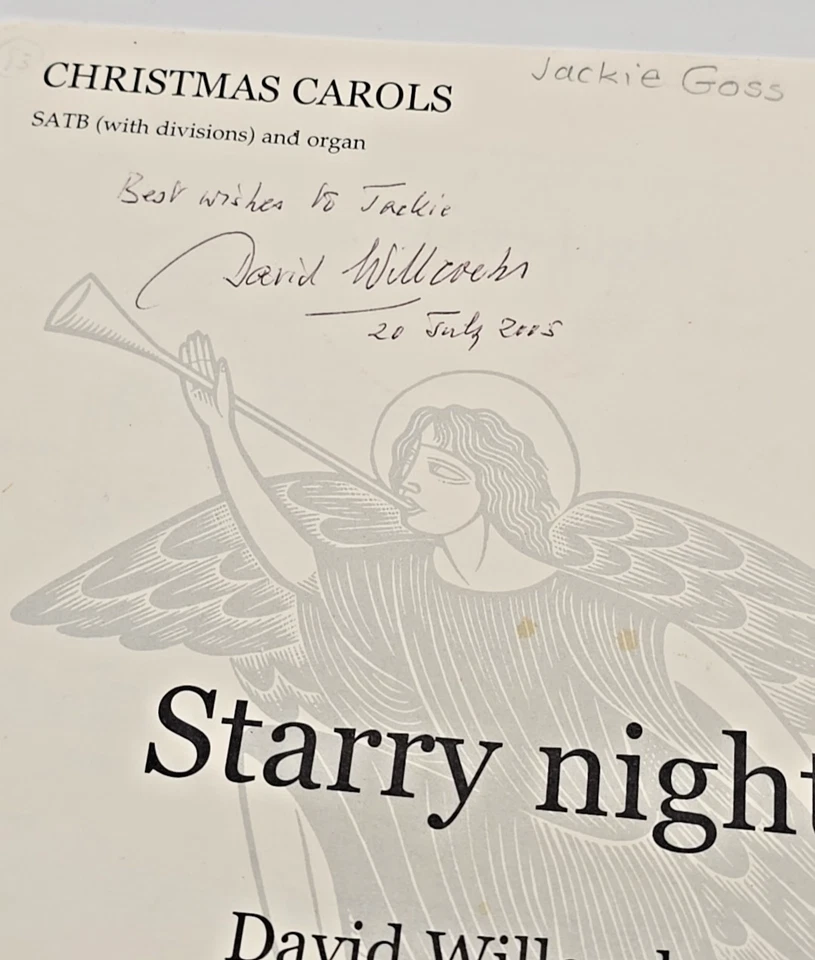 Starry night David Willcocks Mixed Choir Choral Score Oxford Univ - signed - Image 2 of 3