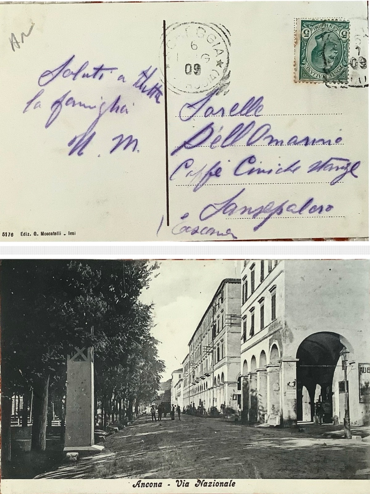 Ancona cartolina viaggiata 1909