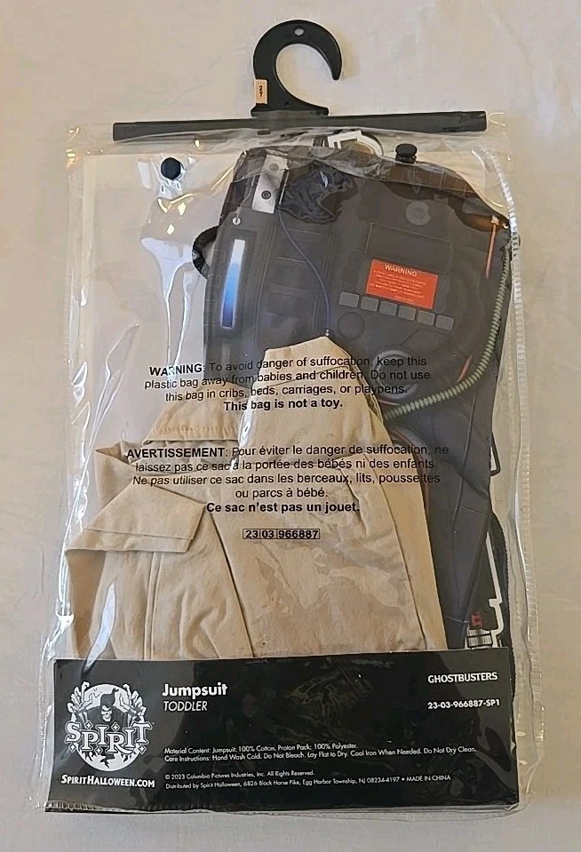 Mono Disfraz Cazafantasmas Por Espíritu Halloween Niño Talla (2T) con Paquete de Protones Foto 2 de 4