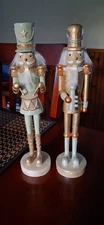 Set Of 2 Nutcracker/Toy Soldier Figurines New 11" Tall
