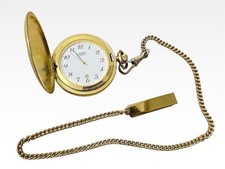 Citizen Pocket Watch Gold Color Quartz Movement Vintage Timepiece Collectible