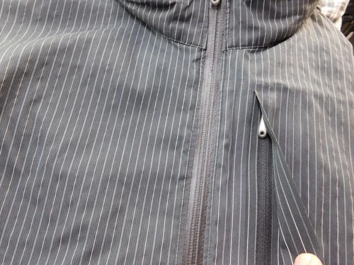 Lululemon Mens XL Pinstripe Full Zip Jacket Black Gray Vent Back Pockets image 8