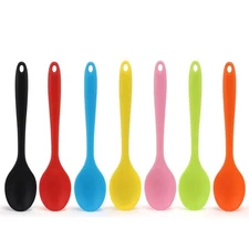 7PCS Silicone Serving Spoons Set,Vituer Heat Resistant Kitchen Spoons for Coo...