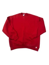 Vintage Russell Athletic Made In USA 90s Blank Red Sweatshirt Sz XL
