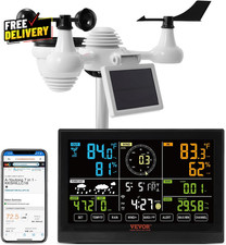 7-in-1 WiFi Weather Station Indoor Outdoor with Color Display Forecast  