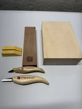 Flexcut Whittling Knife Set w/ Strop & Compound Detail Carving Tools Kit