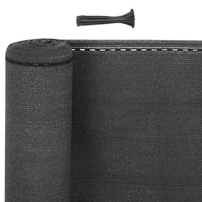 WOLTU Zaunblende Sonnenschutz 180g/m² HDPE Windschutz mit Kabelbinder Anthrazit