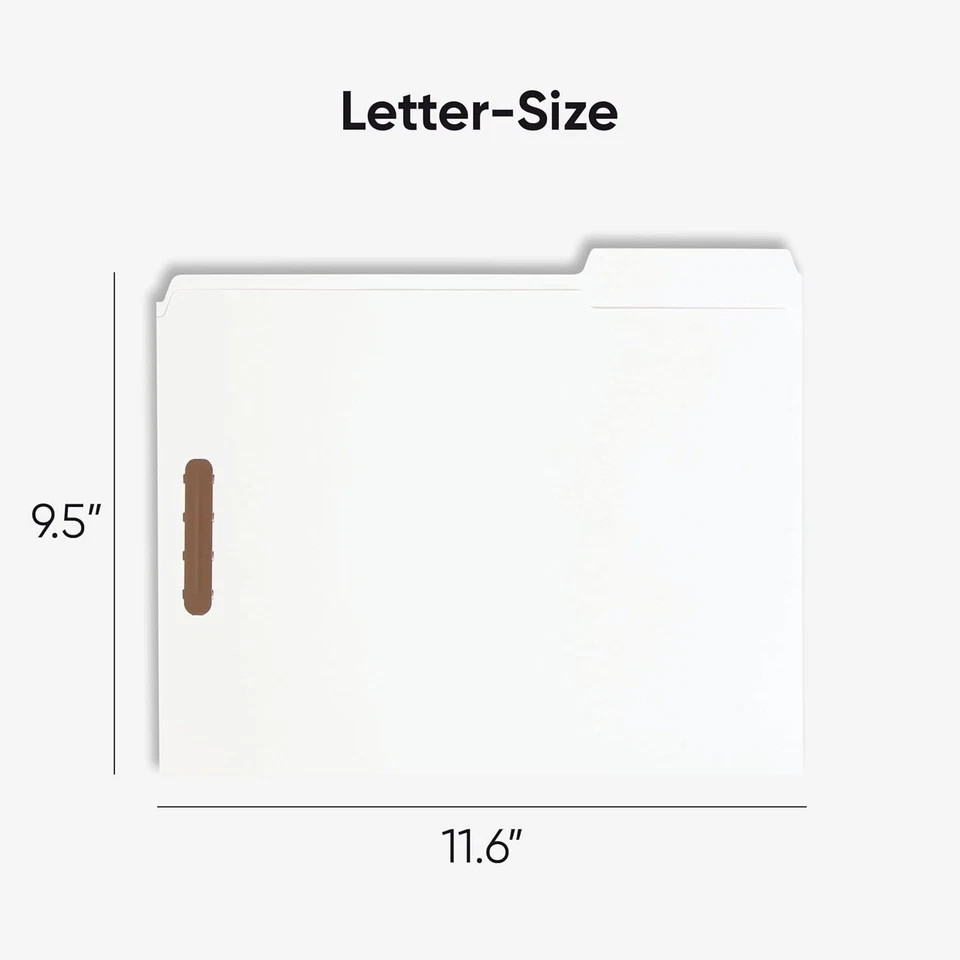 Reliable Expandable Fastener File Folders - 50 Count, Letter Size, White Finish - Image 4 of 4