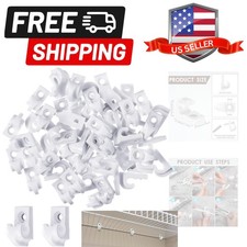 20 Pieces White Wire Shelf Clips Closet Shelves Down Wall Loop Clips Plastic ...
