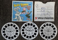 Vintage View Master Bugs Bunny w/Daffy Duck  Porky Pig Booklet, Sleeve, 3 Discs
