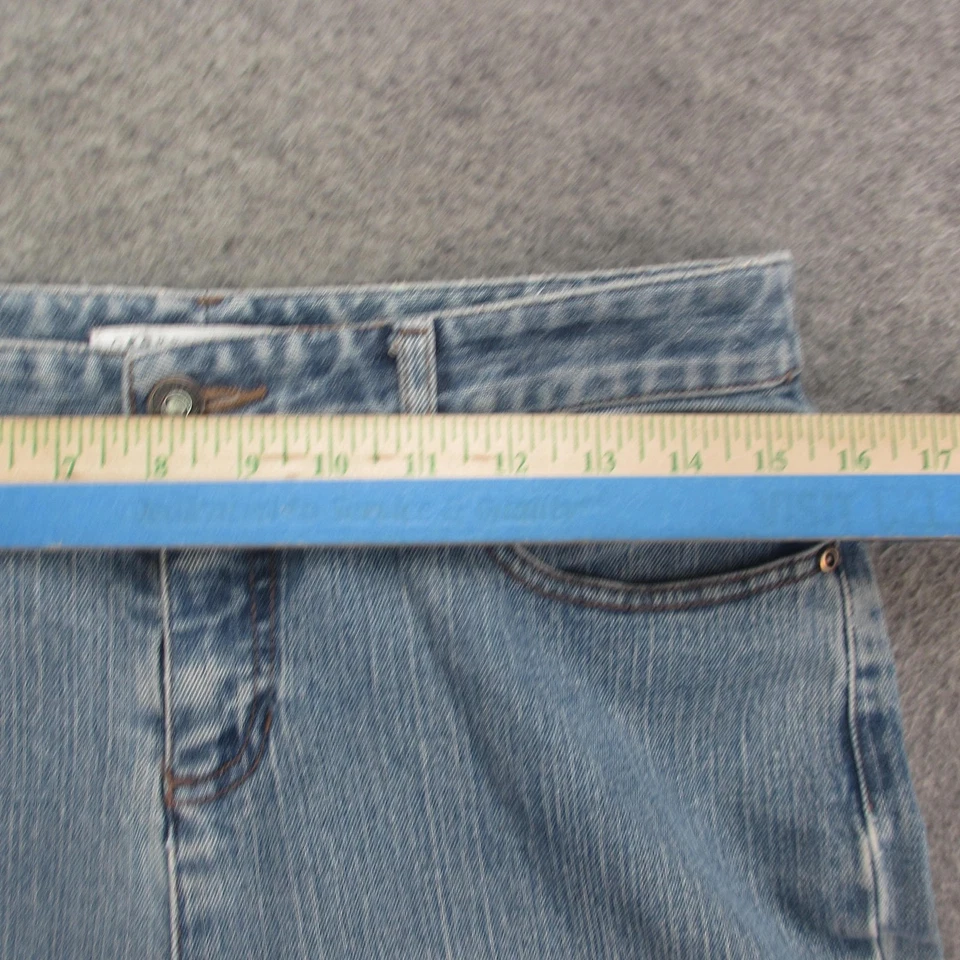 Pantalones de mezclilla deportivos Geoffrey Beene para mujer 6S elásticos de pierna recta informales Foto 3 de 4