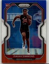 2020 Panini Prizm Isaiah Simmons Red White and Blue Rookie #323 RC Cardinals