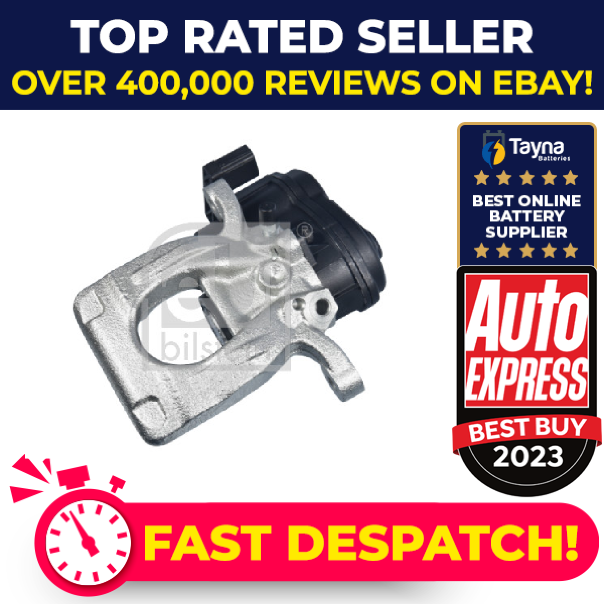 Brake Caliper fits RENAULT KADJAR 1.5D Rear Left 2015 on 440119106R Febi Quality