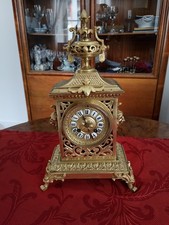 antike Kaminuhr Pendule Messing Bronze