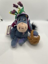Disney Store Winnie The Pooh Easter Bonnet Eeyore Bean Bag Plush 8 Inch Basket