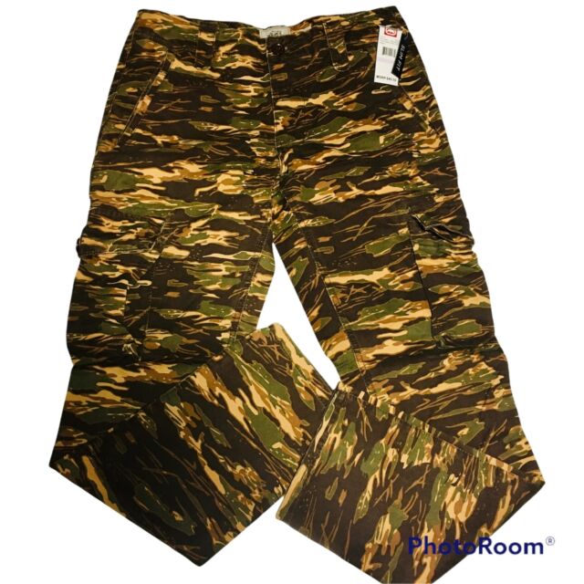 ECKO UNLTD. Cargo Pants Waist sz 34 x 31 Mens Slim Tiger Camo Camouflage NEW NWT
