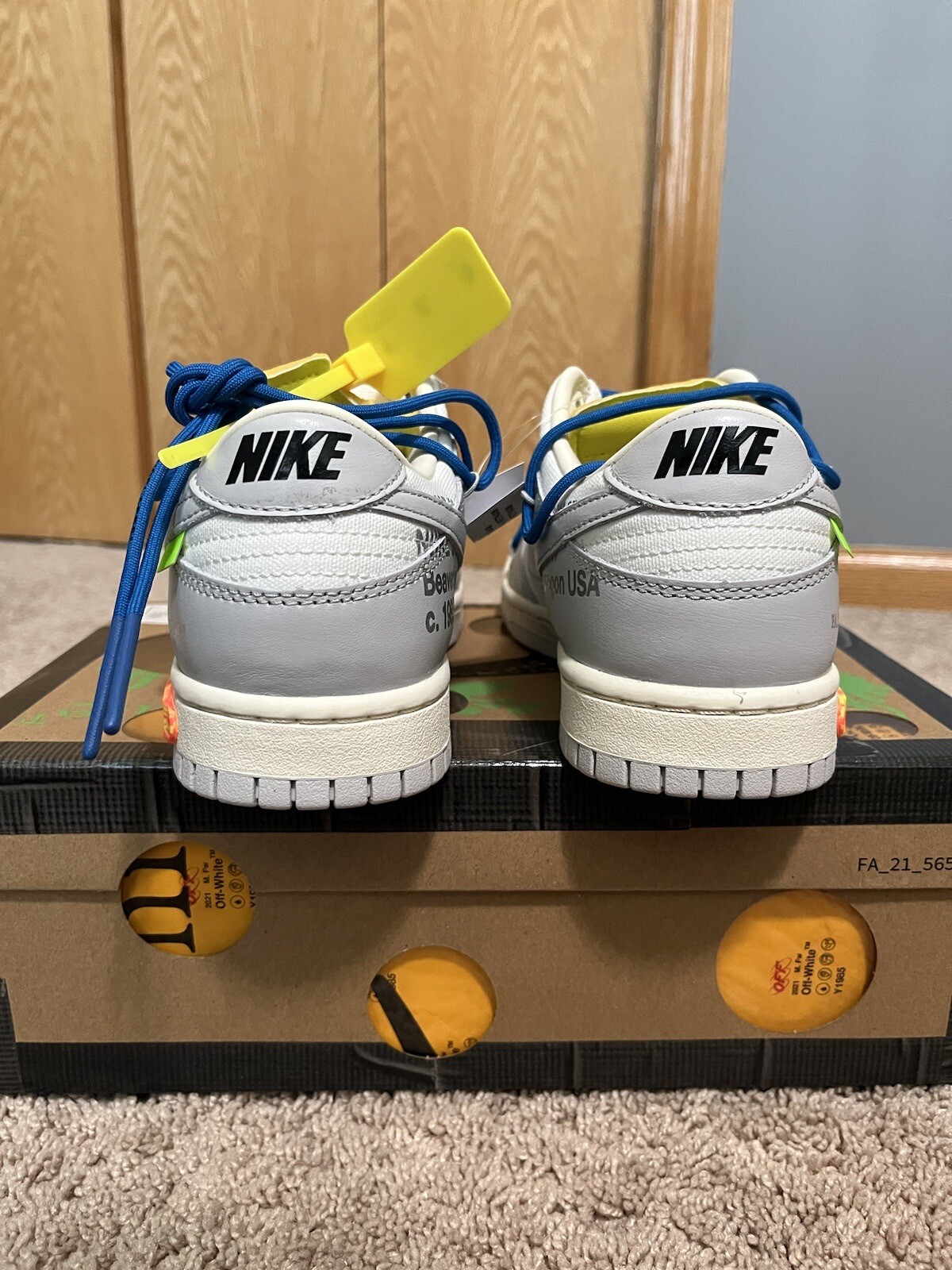 OFF WHITE X NIKE Taglia 8 5 Nike bianco sporco x schiacciato basso 10 di 50